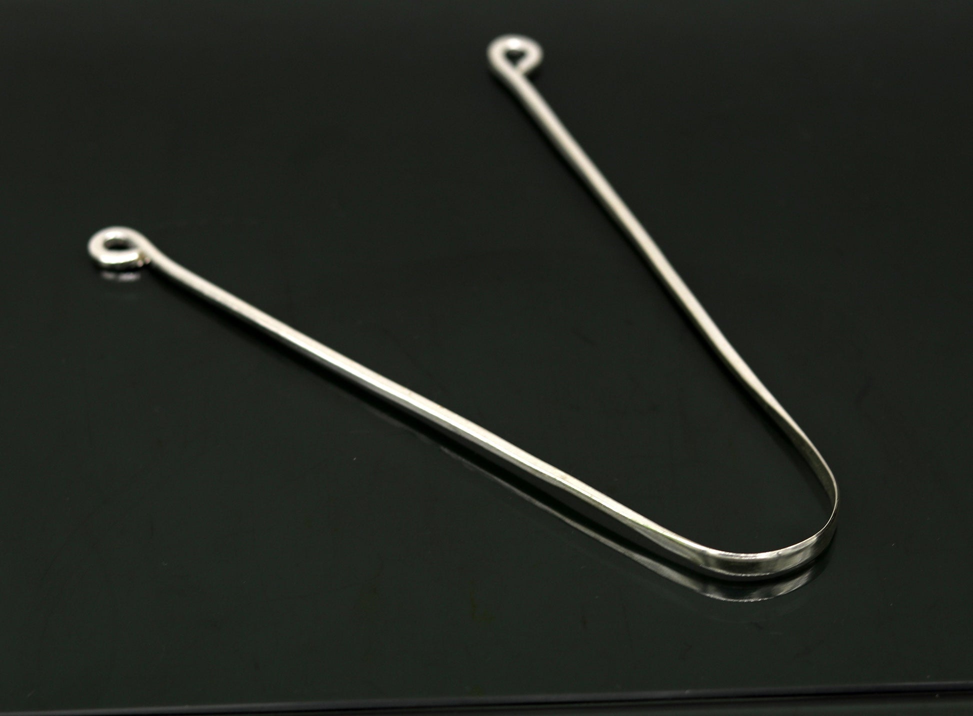 Solid silver handmade tongue cleaner 11.5 inches long U shape healthy mouth cleaner tools for stay healthy, excellent personalized gift tc02 - TRIBAL ORNAMENTS