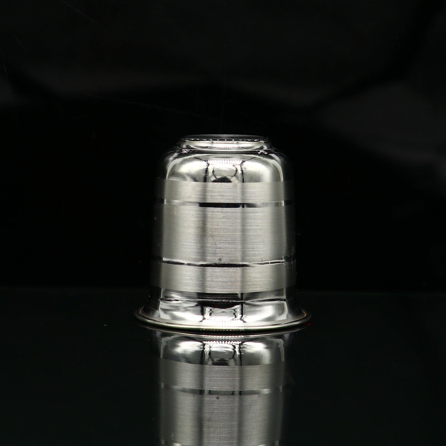 Solid silver handmade water/milk Glass tumbler, silver flask, baby kids silver cup utensils for stay healthy from bacteria sv218 - TRIBAL ORNAMENTS