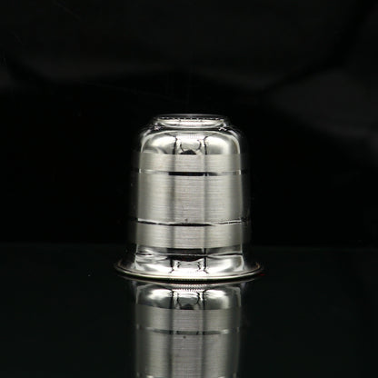 Solid silver handmade water/milk Glass tumbler, silver flask, baby kids silver cup utensils for stay healthy from bacteria sv218 - TRIBAL ORNAMENTS