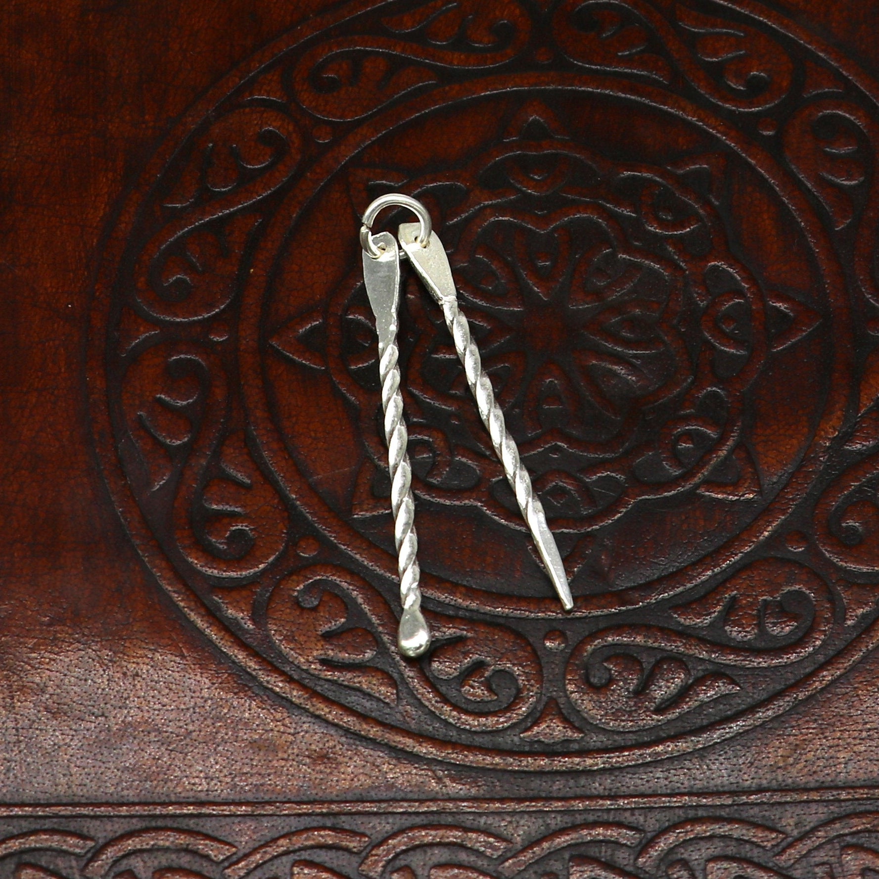 Solid silver toothpick and ear cleaner, Silver is Anti-Microbial, Anti-Allergic, Anti-Septic Silver is the best metal for personal safety - TRIBAL ORNAMENTS