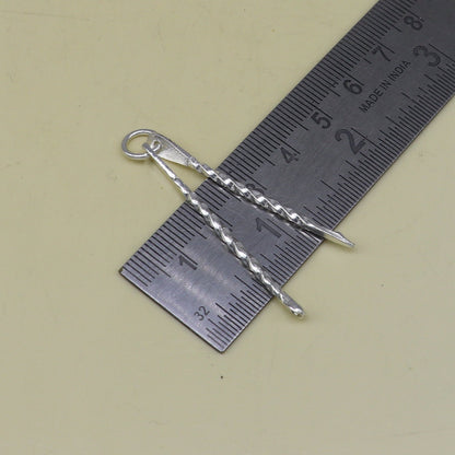 Solid silver toothpick and ear cleaner, Silver is Anti-Microbial, Anti-Allergic, Anti-Septic Silver is the best metal for personal safety - TRIBAL ORNAMENTS