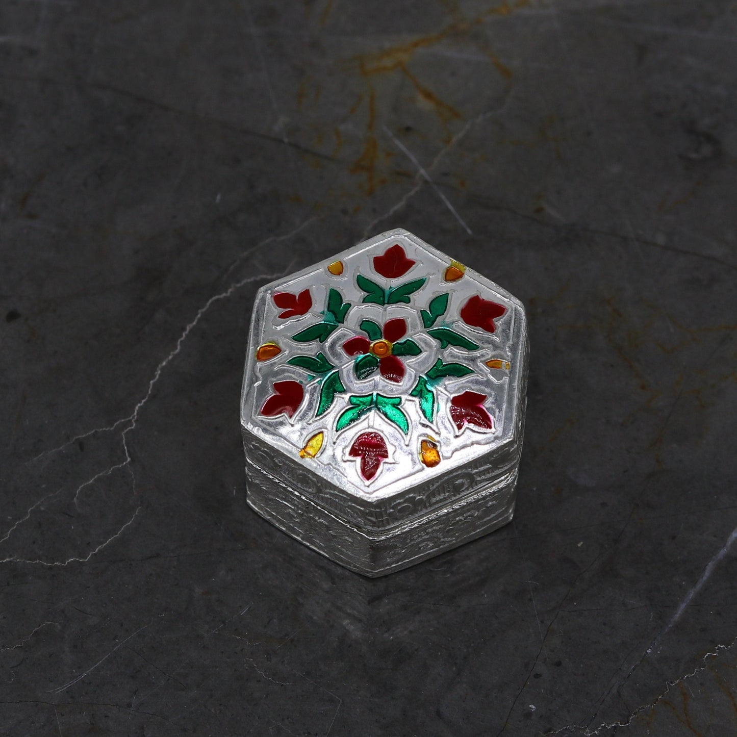 solid silver utensils trinket box, eyes kajal box, kumkum box/casket box, container box, jewelry box, silver utensils, vessels stb61 - TRIBAL ORNAMENTS