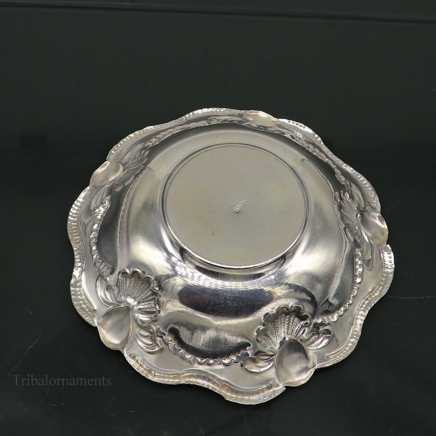 Solid sterling silver exclusive handcrafted work light weight bowl, puja utensils, silver article, silver utensils, silver vessel sv239 - TRIBAL ORNAMENTS