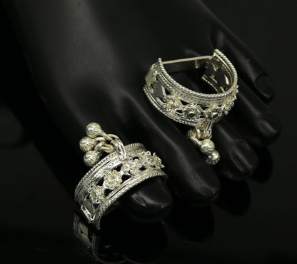 Solid sterling silver handmade customized Vintage antique design excellent toe ring, thumb ring for foot belly dance tribal jewelry toer73 - TRIBAL ORNAMENTS