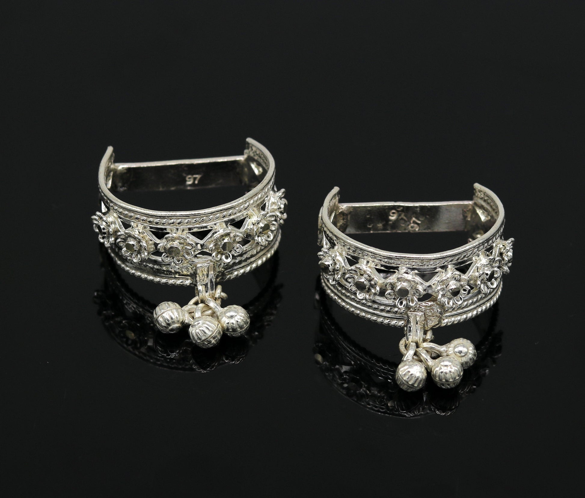 Solid sterling silver handmade customized Vintage antique design excellent toe ring, thumb ring for foot belly dance tribal jewelry toer73 - TRIBAL ORNAMENTS