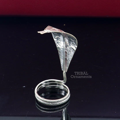 Solid sterling silver handmade fabulous vintage antique mini snake or shiva snake Staute puja, worshipping, solid Diwali puja article su786 - TRIBAL ORNAMENTS