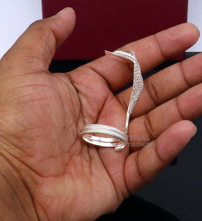 Solid sterling silver handmade fabulous vintage antique mini snake or shiva snake Staute puja, worshipping, solid Diwali puja article su786 - TRIBAL ORNAMENTS