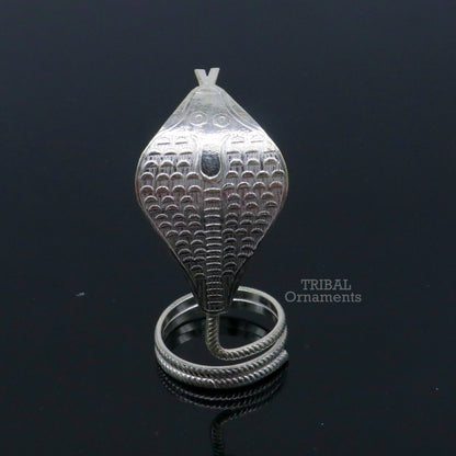 Solid sterling silver handmade fabulous vintage antique mini snake or shiva snake Staute puja, worshipping, solid Diwali puja article su786 - TRIBAL ORNAMENTS