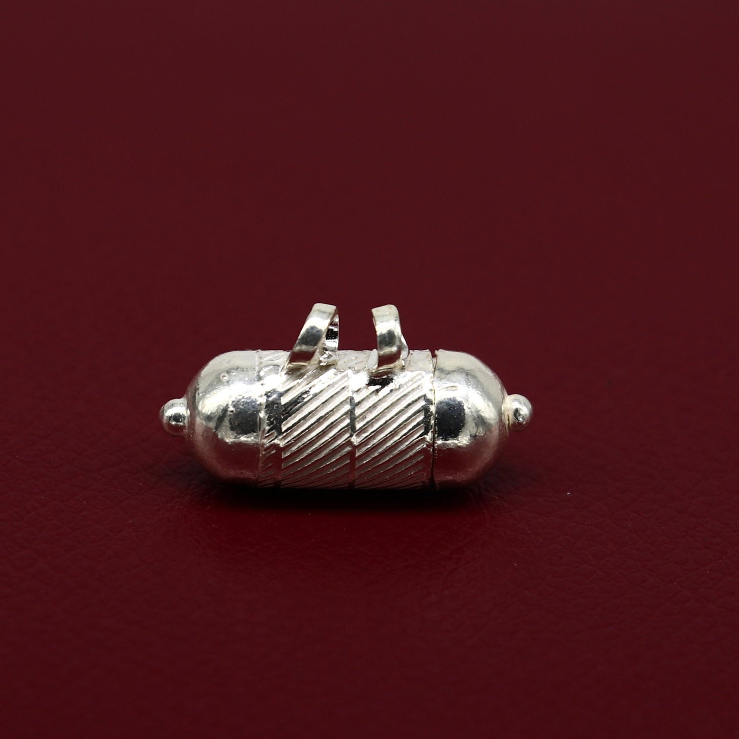 Solid sterling silver handmade gorgeous round shape vintage amulet box pendant, mantra box, silver tabiz , kavacham tribal jewelry ssp677 - TRIBAL ORNAMENTS