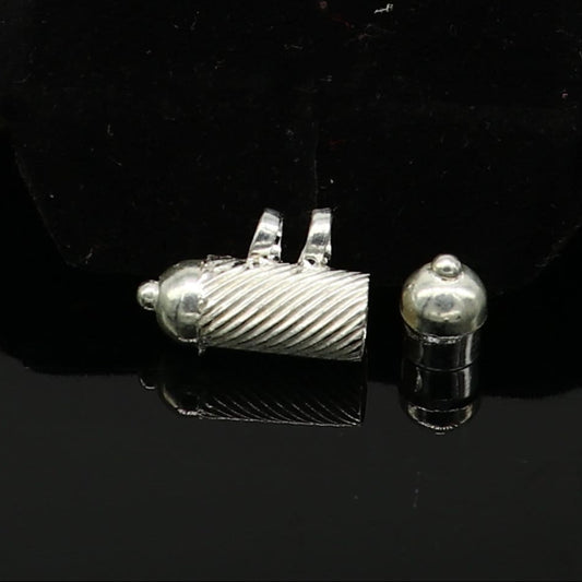 Solid sterling silver handmade gorgeous round shape vintage amulet box pendant, mantra box, silver tabiz , kavacham tribal jewelry ssp684 - TRIBAL ORNAMENTS