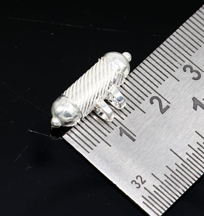 Solid sterling silver handmade gorgeous round shape vintage amulet box pendant, mantra box, silver tabiz , kavacham tribal jewelry ssp684 - TRIBAL ORNAMENTS