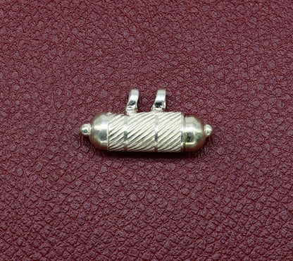 Sterling silver handmade vintage amulet box pendant with round shape, tribal tribal jewelry, mantra box, and silver tabiz kavacham