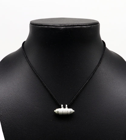 Solid sterling silver handmade vintage round amulet box pendant with tribal tribal jewelry design and intricate details.