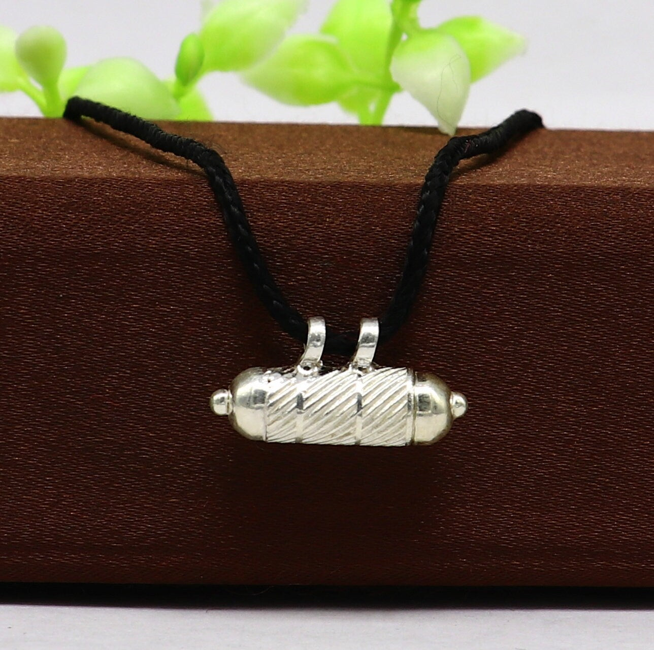 Solid sterling silver vintage round amulet box pendant, tribal mantra box, handmade jewelry by TRIBAL ORNAMENTS.