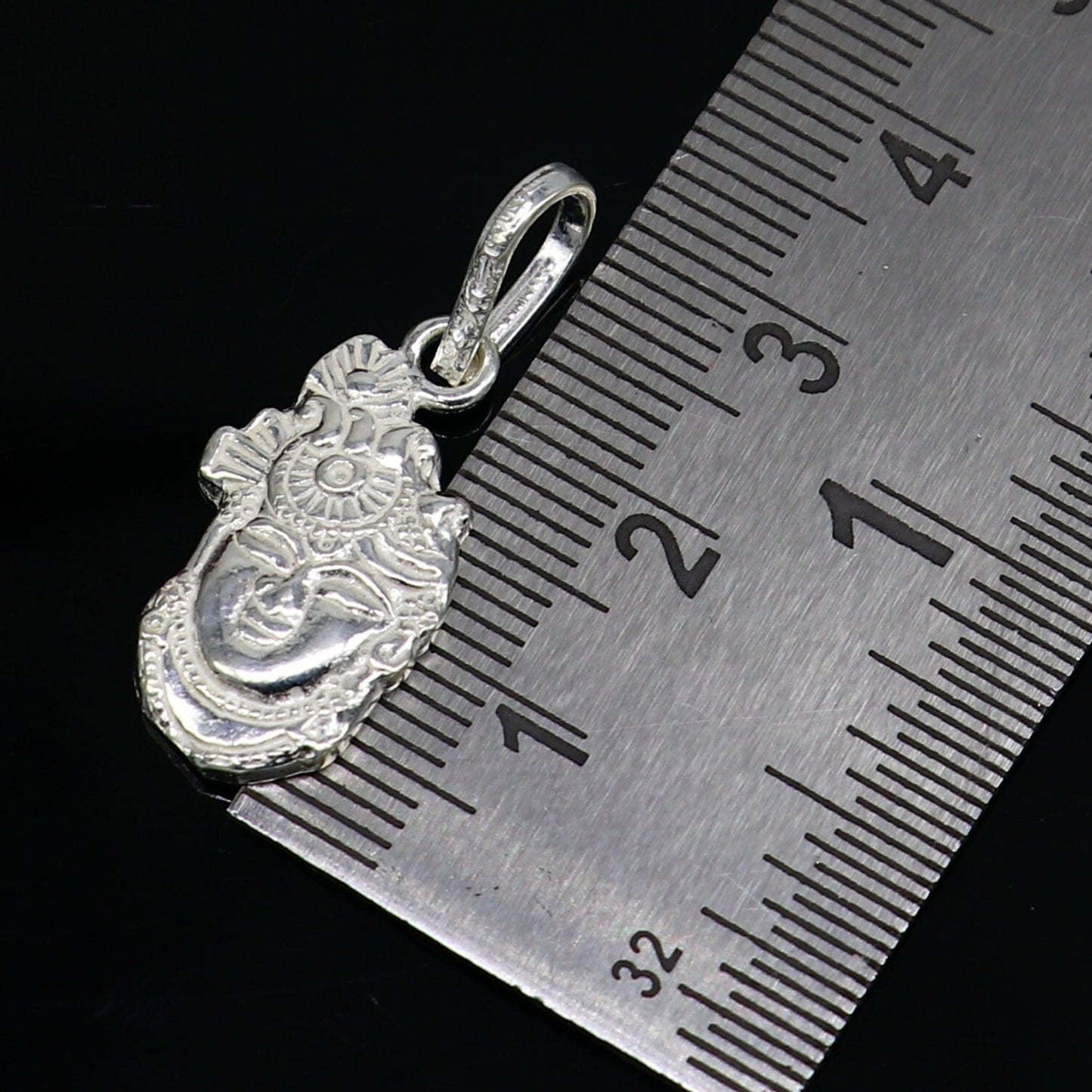 Solid sterling silver handmade Hindu Lord krishna shrinathji tiny pendant, amazing designer fabulous pendant unisex gifting jewelry ssp630 - TRIBAL ORNAMENTS