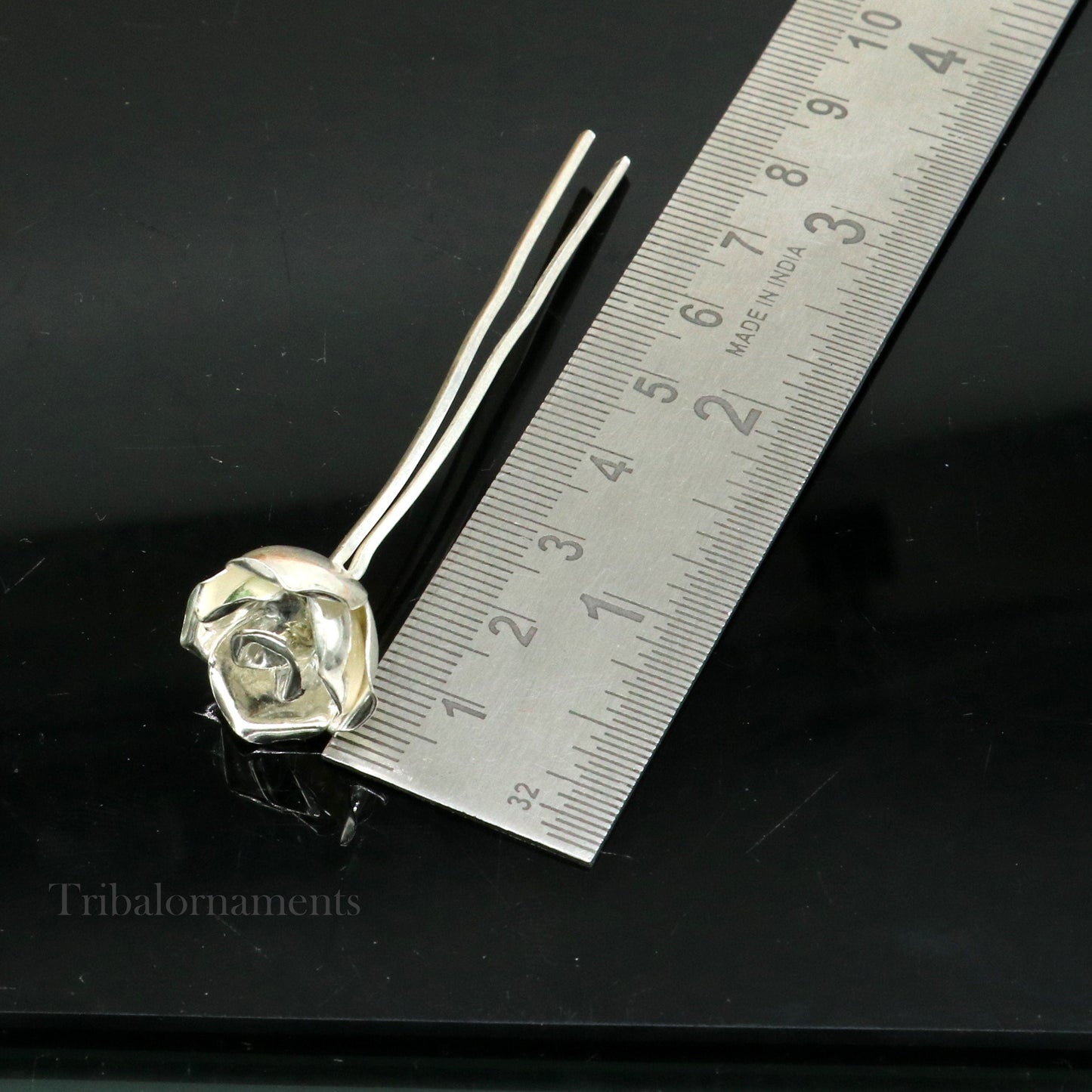 Solid sterling silver handmade rose flower design men's brooch for shirt or suit blazer suit amazing wedding party jewelry for men's b02 - TRIBAL ORNAMENTS