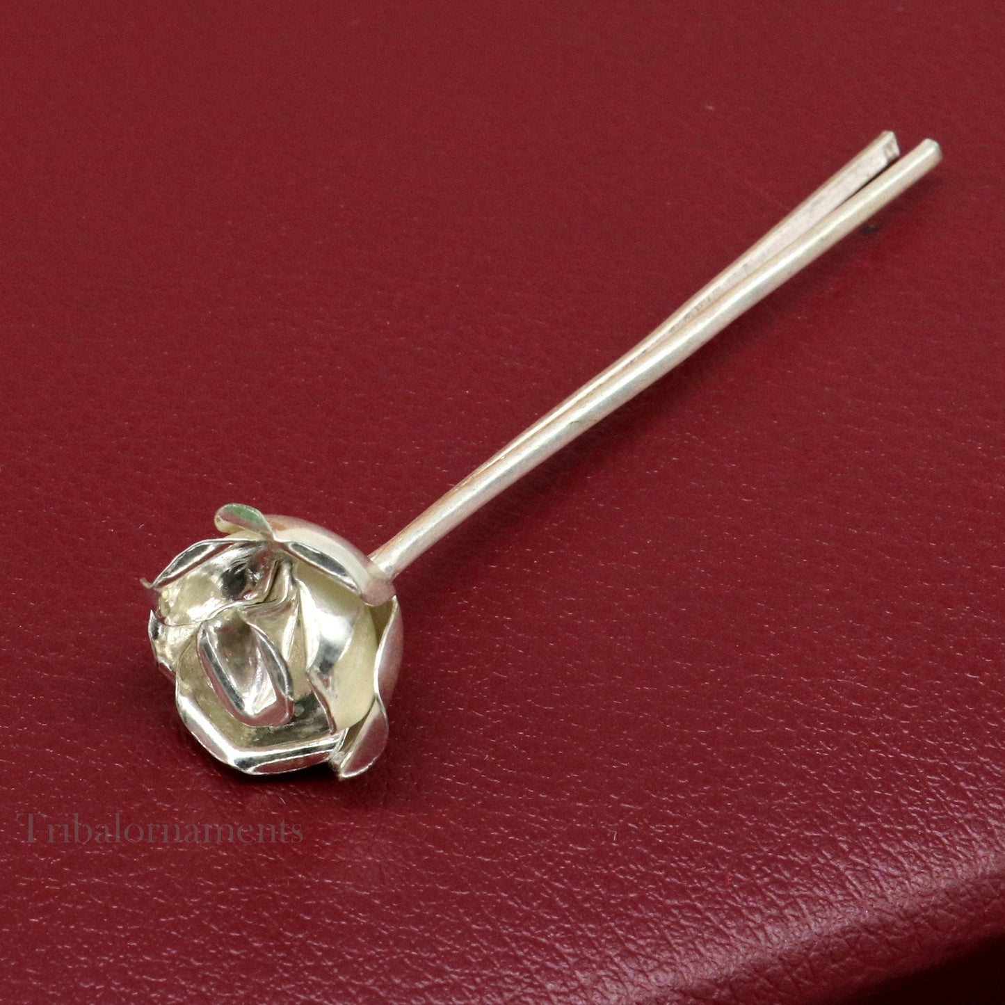 Solid sterling silver handmade rose flower design men's brooch for shirt or suit blazer suit amazing wedding party jewelry for men's b02 - TRIBAL ORNAMENTS
