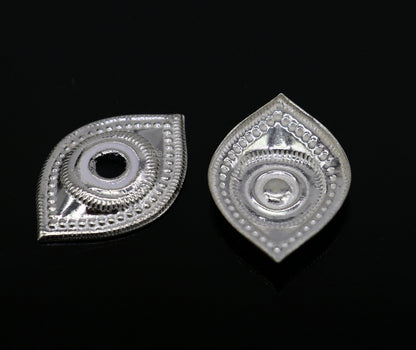 Sterling silver Netra eyes for Lord Jagannath and Laddu Gopala idols, detailed white clean idol eyes by TRIBAL ORNAMENTS