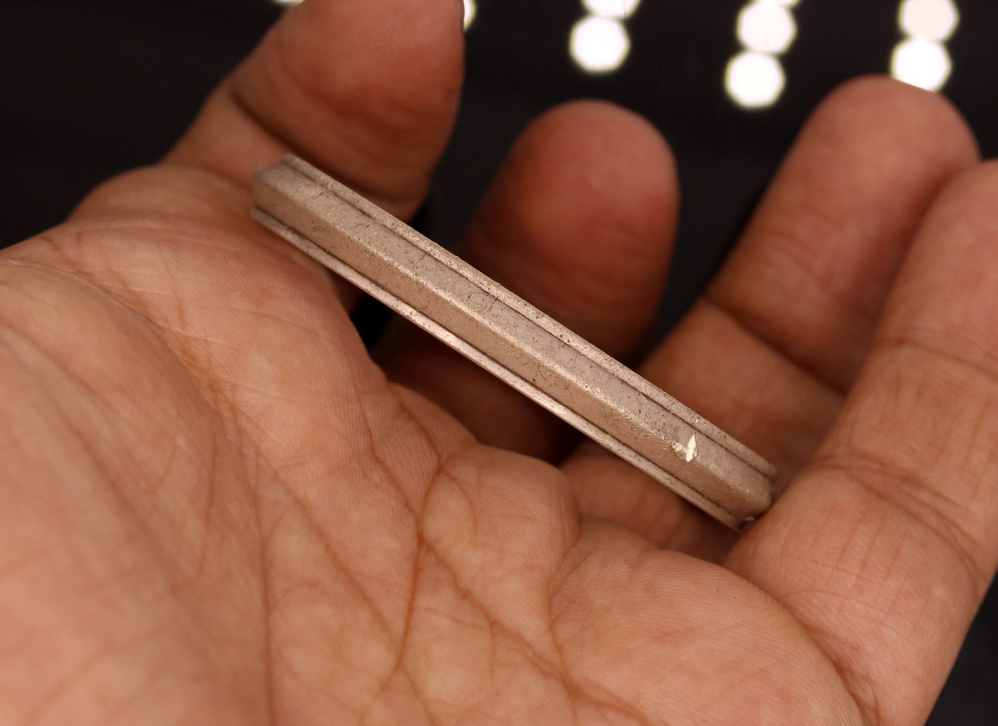 Solid vintage antique old used handmade baby kada, punjabi sikhha kada bangle bracelet kada from india sk12 - TRIBAL ORNAMENTS