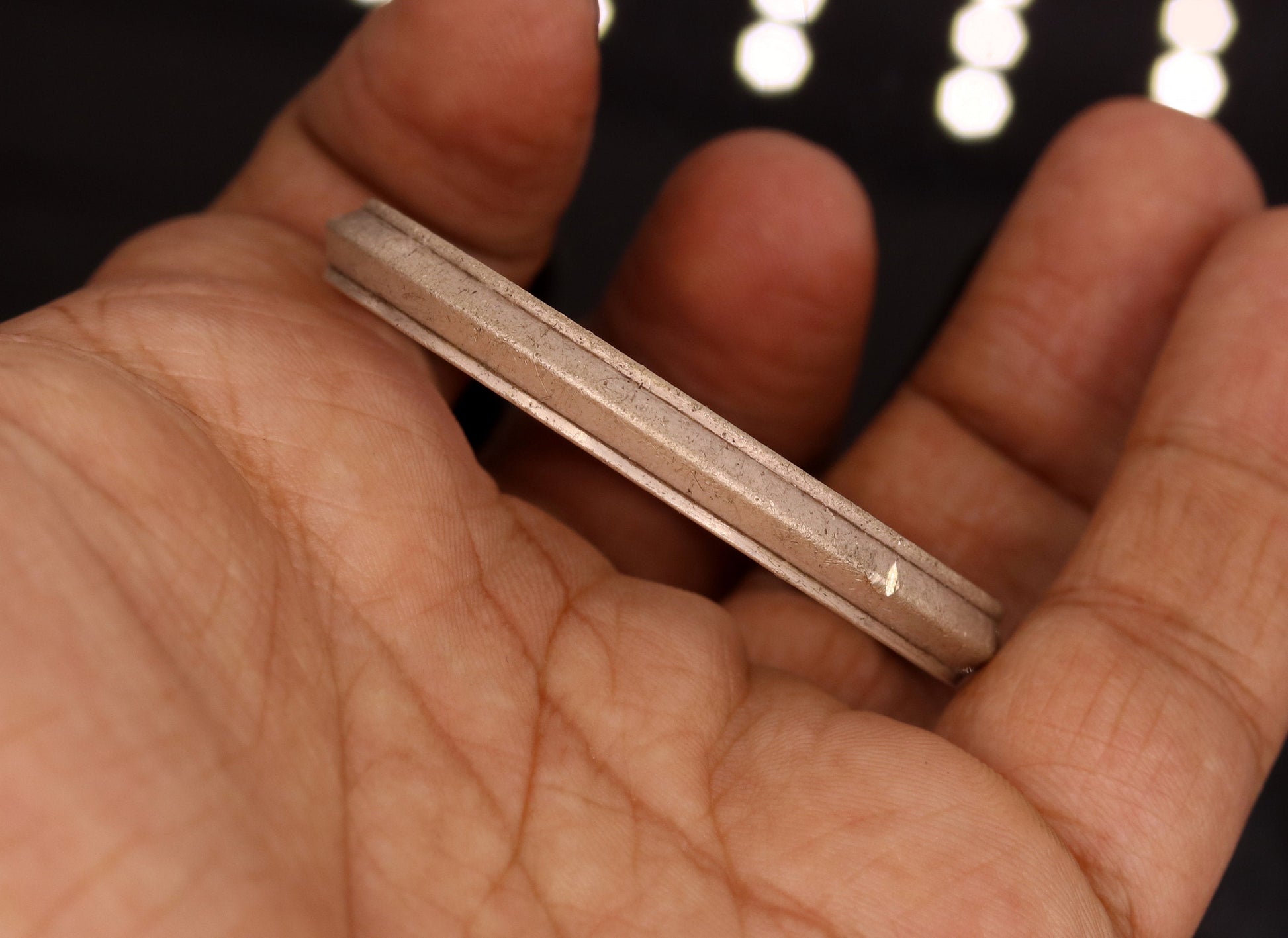 Solid vintage antique old used handmade baby kada, punjabi sikhha kada bangle bracelet kada from india sk12 - TRIBAL ORNAMENTS