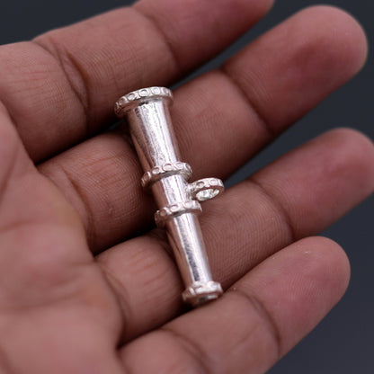 Sterling pure silver Vintage antique handmade excellent cone shape design pendant  Royal jewelry from rajashthan india nsp119 - TRIBAL ORNAMENTS