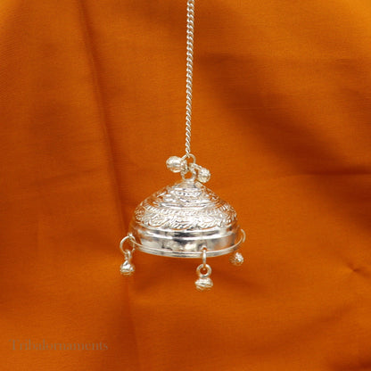 Sterling Silver chattar or chhatra, silver umbrella god temple art, Gorgeous  hand craved Solid silver temple article, temple utensils su519 - TRIBAL ORNAMENTS