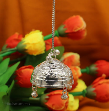 Sterling Silver chattar or chhatra, silver umbrella god temple art, Gorgeous  hand craved Solid silver temple article, temple utensils su519 - TRIBAL ORNAMENTS