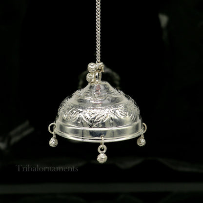 Sterling Silver chattar or chhatra, silver umbrella god temple art, Gorgeous  hand craved Solid silver temple article, temple utensils su520 - TRIBAL ORNAMENTS