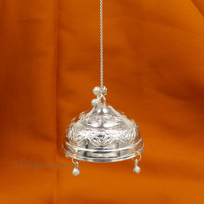Sterling Silver chattar or chhatra, silver umbrella god temple art, Gorgeous  hand craved Solid silver temple article, temple utensils su520 - TRIBAL ORNAMENTS