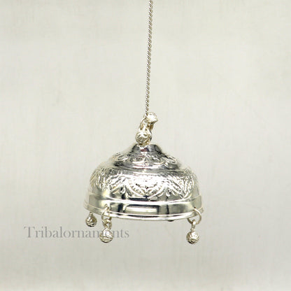 Sterling Silver chattar or chhatra, silver umbrella god temple art, Gorgeous  hand craved Solid silver temple article, temple utensils su520 - TRIBAL ORNAMENTS
