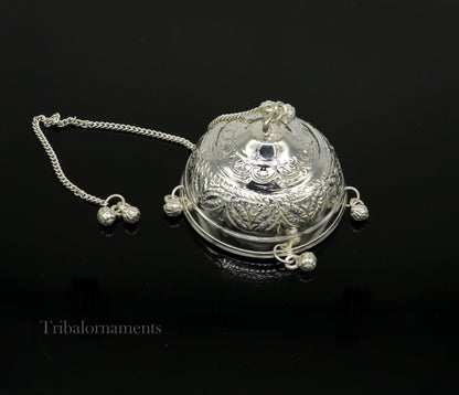 Sterling Silver chattar or chhatra, silver umbrella god temple art, Gorgeous  hand craved Solid silver temple article, temple utensils su520 - TRIBAL ORNAMENTS