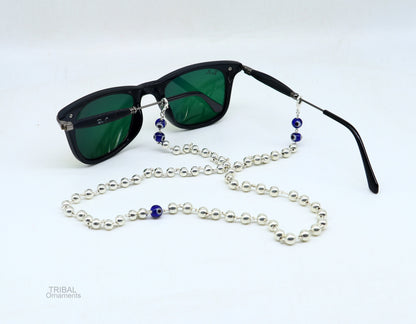 Sterling silver Face Mask Chain Lanyard Eyeglass Glasses Chains, Mask Chain Necklace, Women Stylish Sunglass Eyeglass Cord mask chain ch133 - TRIBAL ORNAMENTS