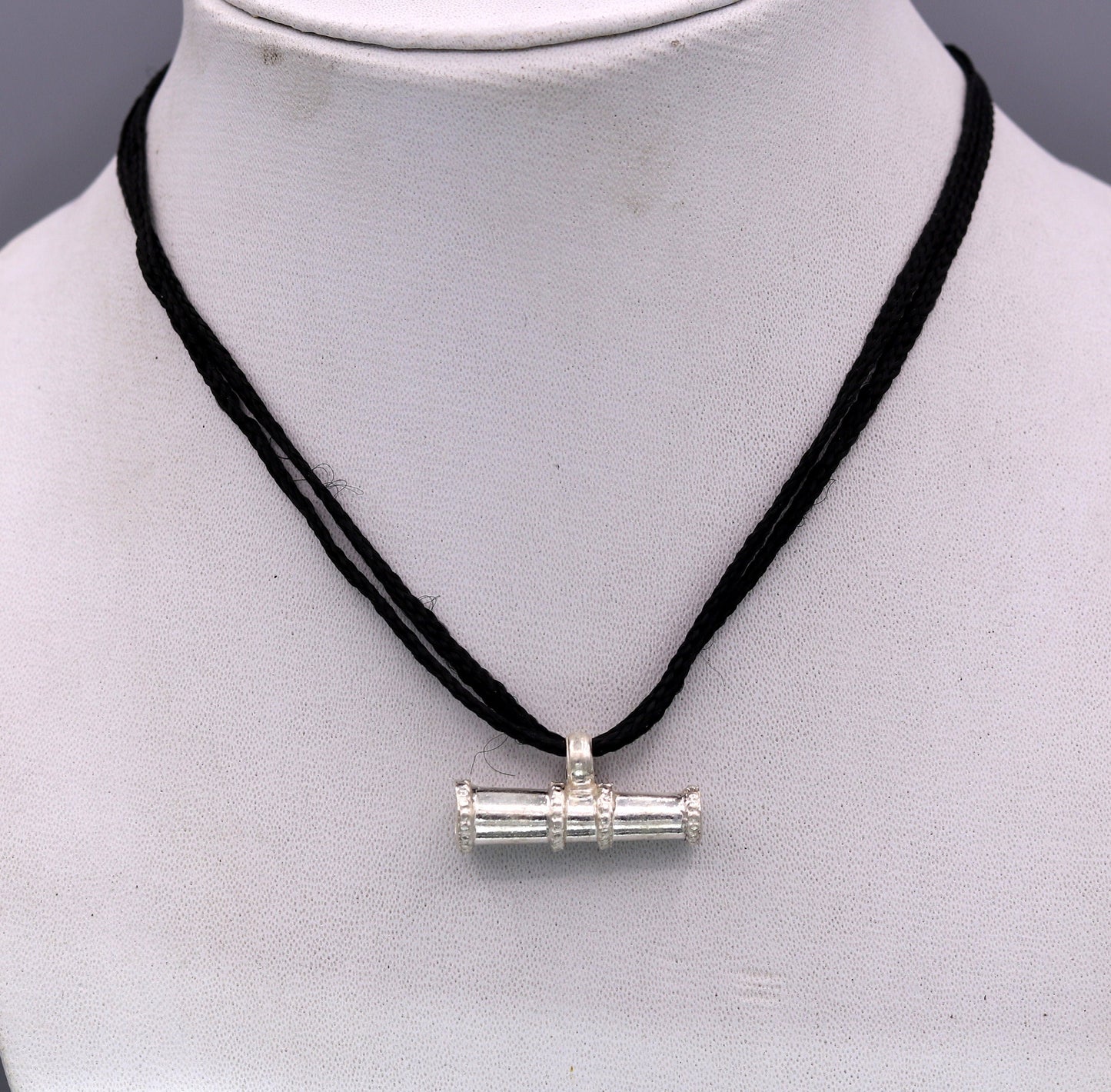 Sterling silver handmade gorgeous cone shape antique tribal pendant pine pendant unisex designer jewelry from Rajasthan india nsp108 - TRIBAL ORNAMENTS