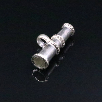 Sterling silver handmade gorgeous cone shape antique tribal pendant pine pendant unisex designer jewelry from Rajasthan india nsp108 - TRIBAL ORNAMENTS