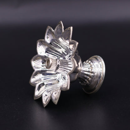 Sterling silver handmade gorgeous lamp oil lamp for home temple decoration gorgeous article collectible sst06 - TRIBAL ORNAMENTS