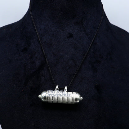 Sterling silver handmade gorgeous round tabiz handmade amulet box pendant, mantra box, silver tabiz/ mascot , kavacham jewelry nsp469 - TRIBAL ORNAMENTS