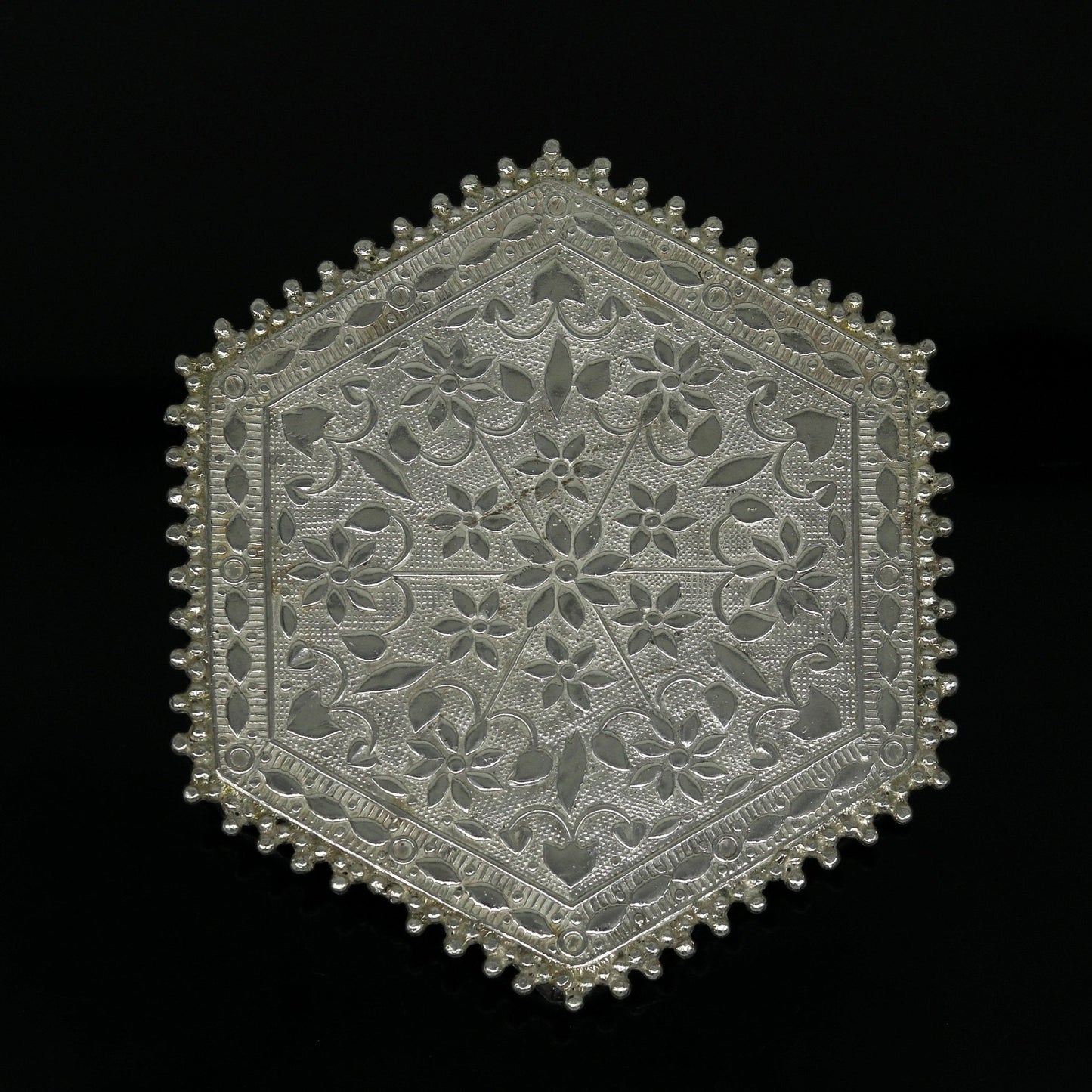 Sterling silver handmade solid silver gorgeous silver handcrafted customize bazot, excellent home puja utensils home temple art nsv84 - TRIBAL ORNAMENTS