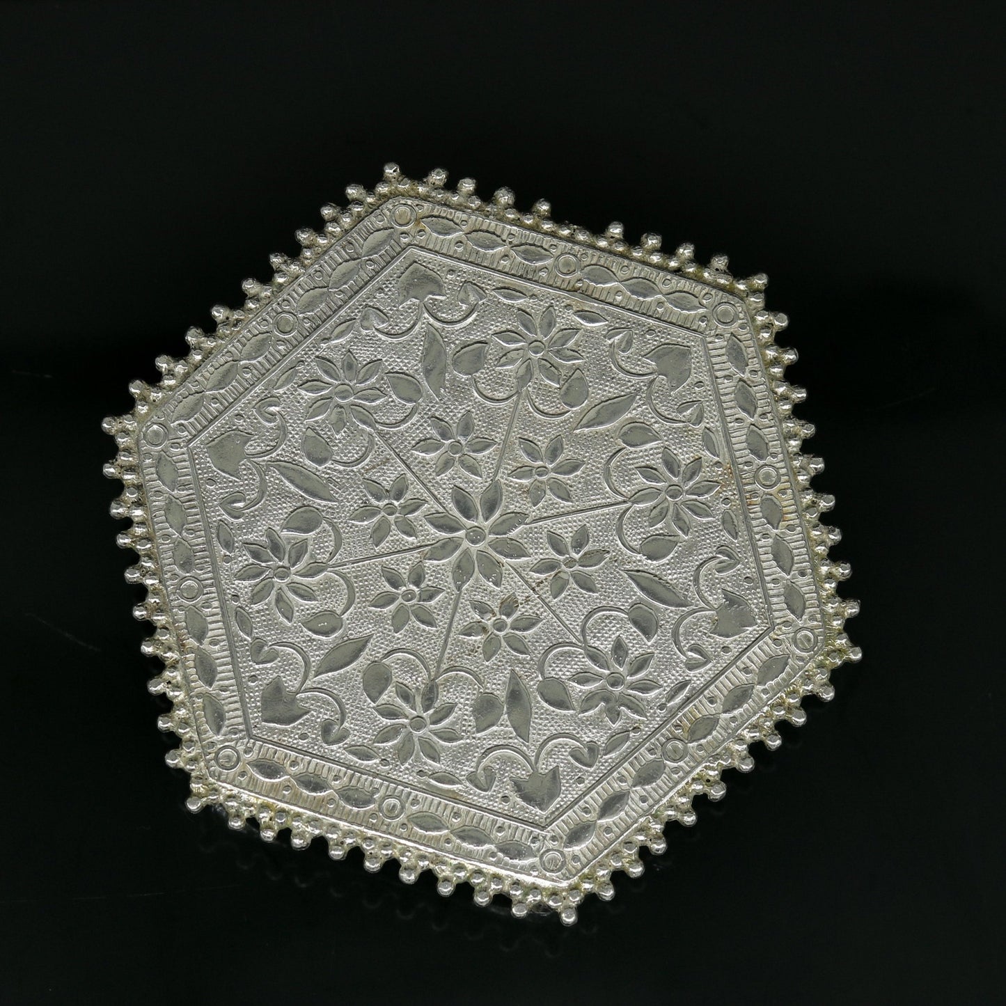 Sterling silver handmade solid silver gorgeous silver handcrafted customize bazot, excellent home puja utensils home temple art nsv84 - TRIBAL ORNAMENTS