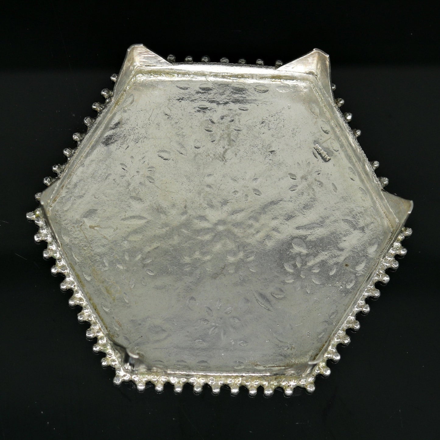 Sterling silver handmade solid silver gorgeous silver handcrafted customize bazot, excellent home puja utensils home temple art nsv84 - TRIBAL ORNAMENTS