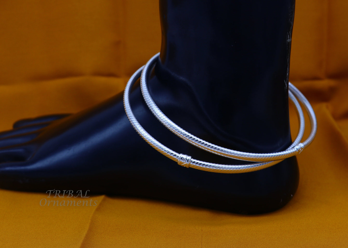 Sterling silver Handmade Vintage design indian traditional silver women's customized foot kada ankle kada bracelet tribal jewelry nsfk74 - TRIBAL ORNAMENTS