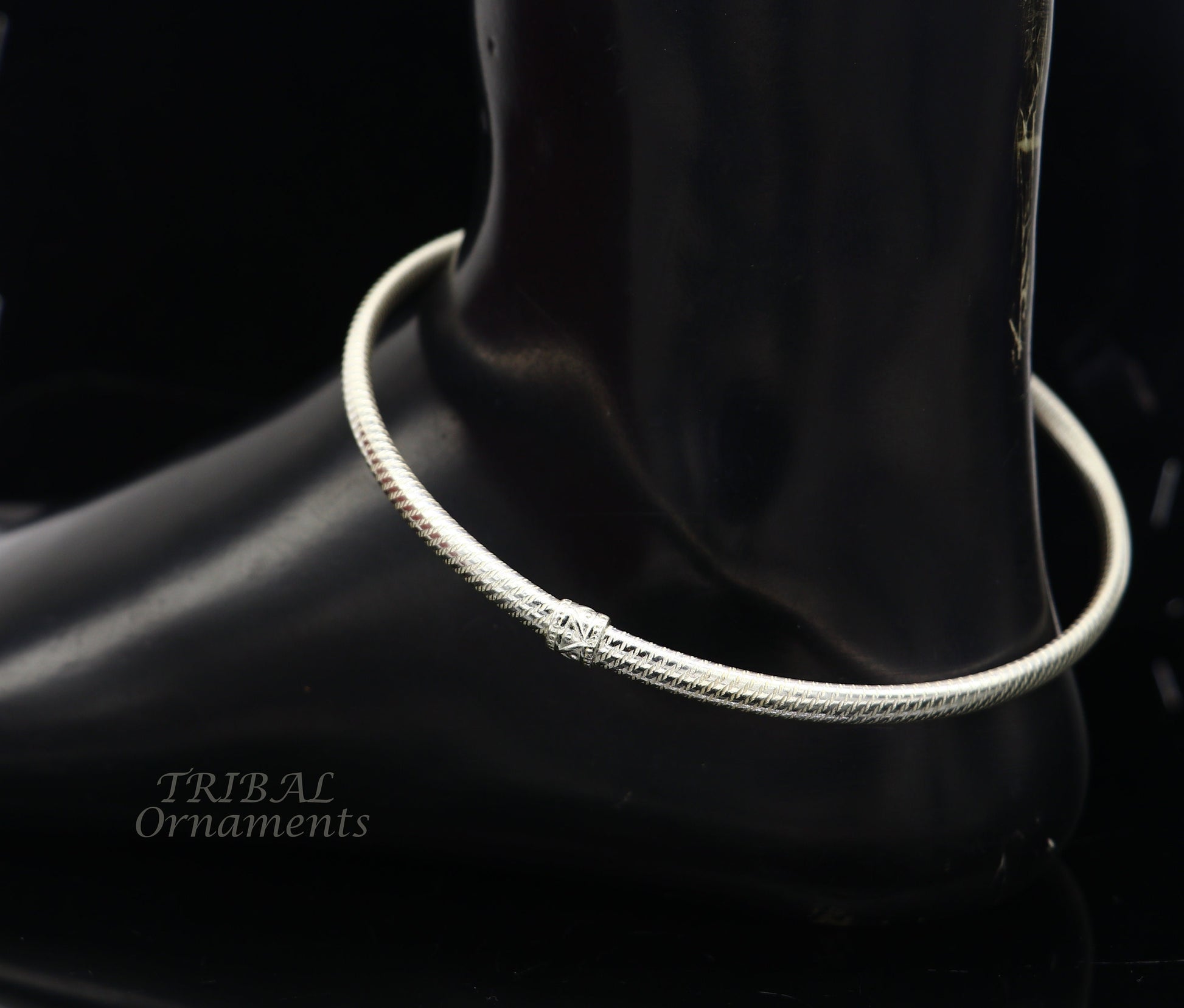 Sterling silver Handmade Vintage design indian traditional silver women's customized foot kada ankle kada bracelet tribal jewelry nsfk74 - TRIBAL ORNAMENTS