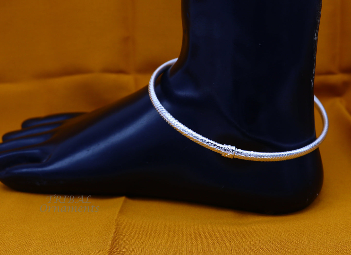 Sterling silver Handmade Vintage design indian traditional silver women's customized foot kada ankle kada bracelet tribal jewelry nsfk74 - TRIBAL ORNAMENTS