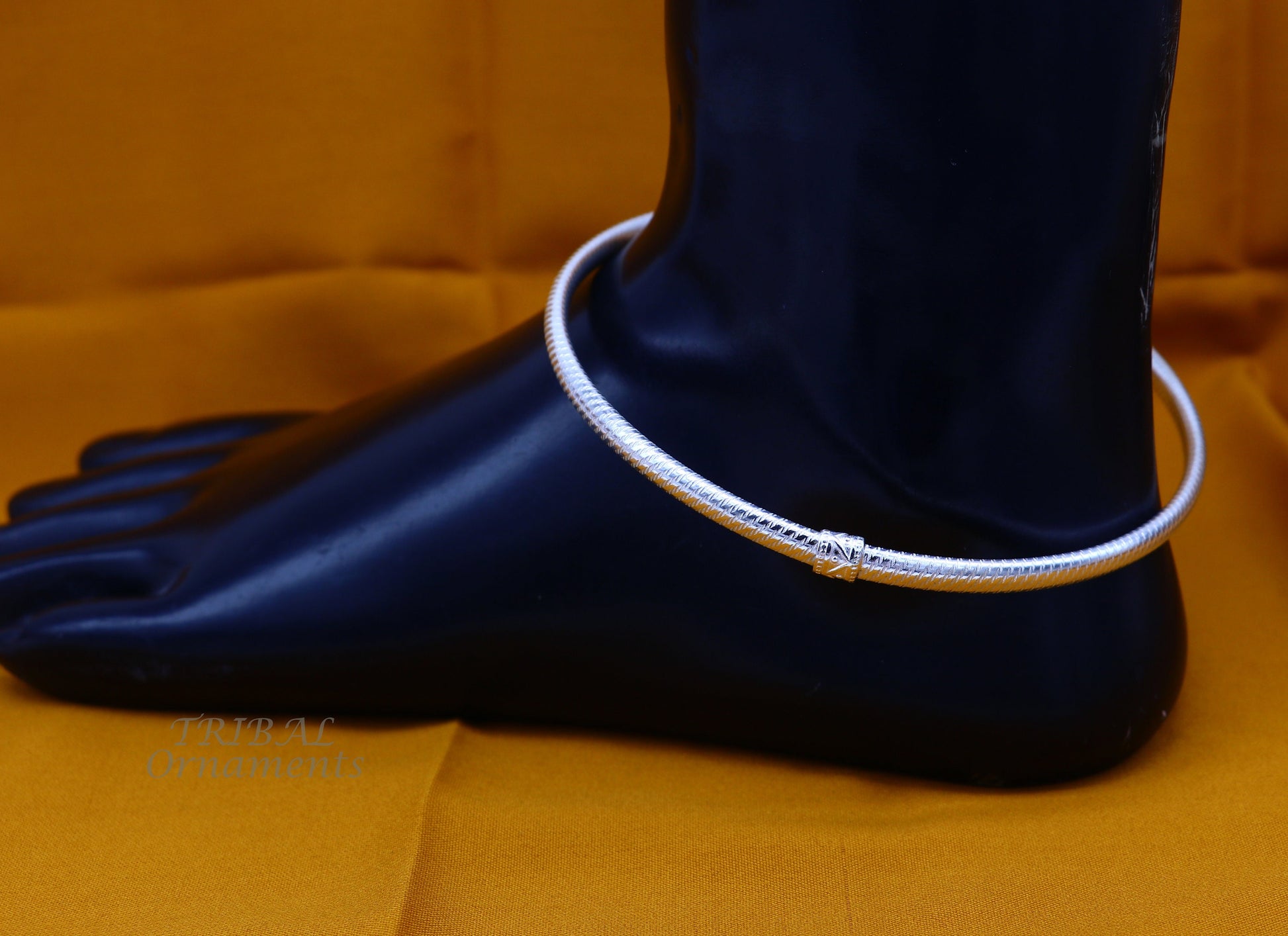 Sterling silver Handmade Vintage design indian traditional silver women's customized foot kada ankle kada bracelet tribal jewelry nsfk74 - TRIBAL ORNAMENTS