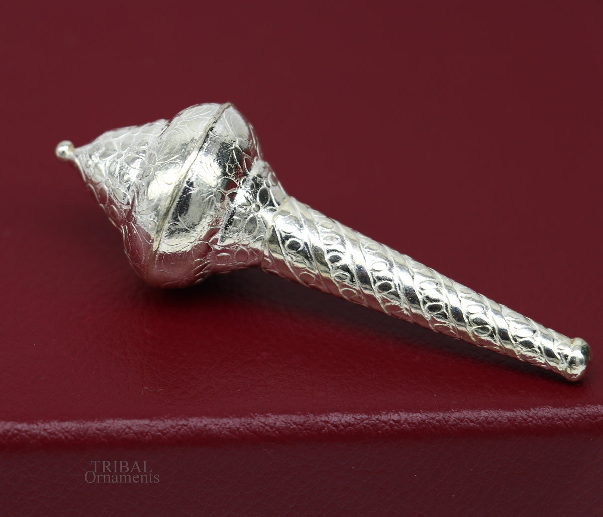 Sterling silver handmade vintage style lord Hanuman Gada/Mace, divine gift for idol hanuman for best wishes puja articles su606 - TRIBAL ORNAMENTS