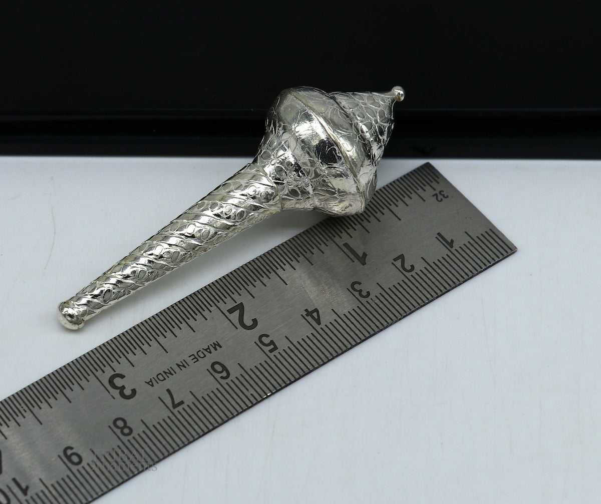 Sterling silver handmade vintage style lord Hanuman Gada/Mace, divine gift for idol hanuman for best wishes puja articles su606 - TRIBAL ORNAMENTS