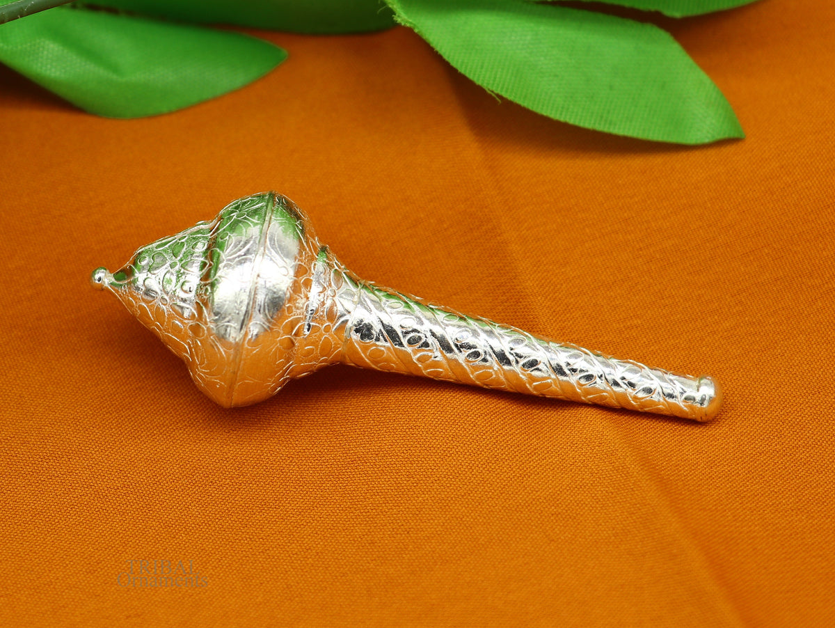Sterling silver handmade vintage style lord Hanuman Gada/Mace, divine gift for idol hanuman for best wishes puja articles su606 - TRIBAL ORNAMENTS