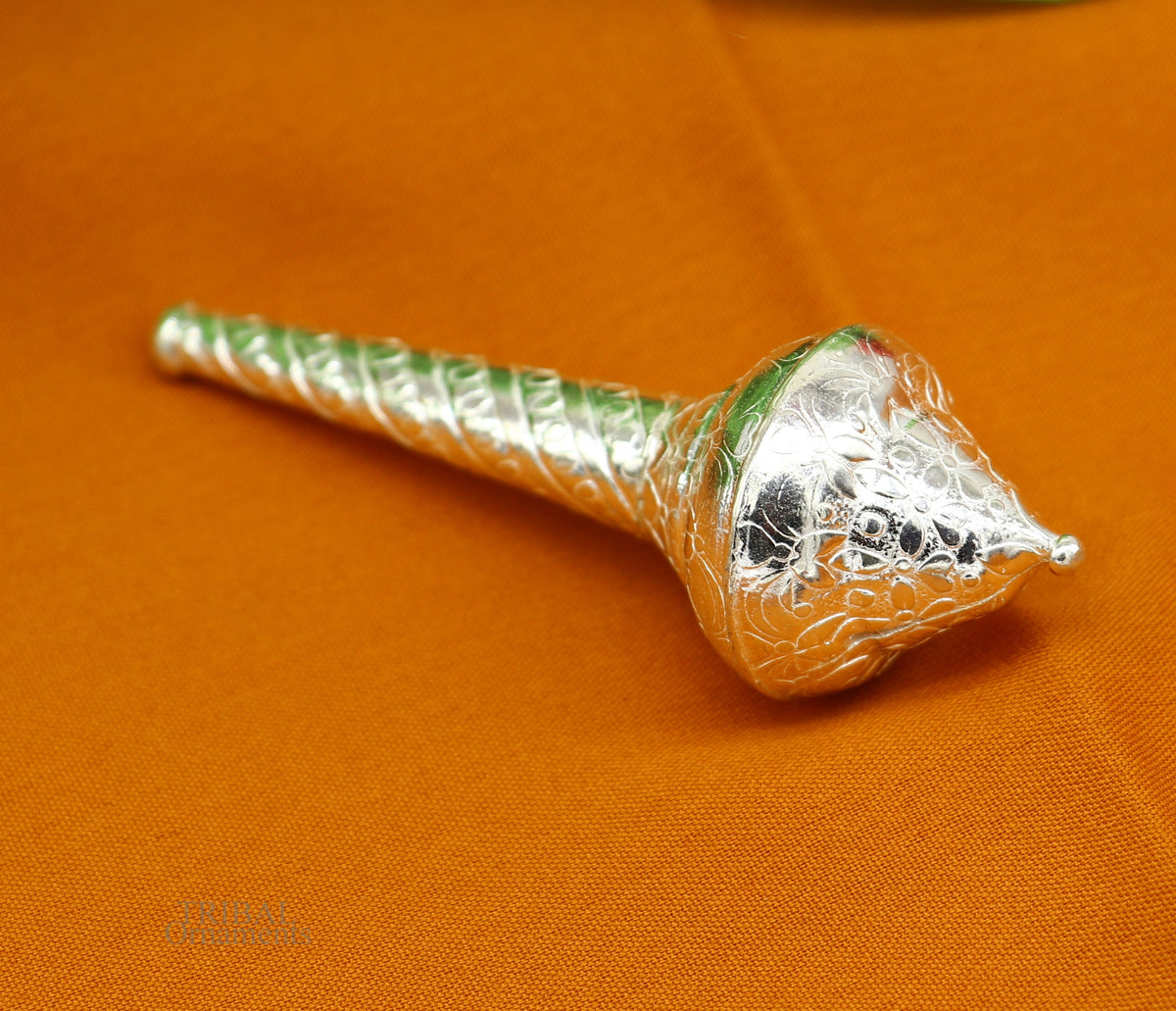 Sterling silver handmade vintage style lord Hanuman Gada/Mace, divine gift for idol hanuman for best wishes puja articles su606 - TRIBAL ORNAMENTS