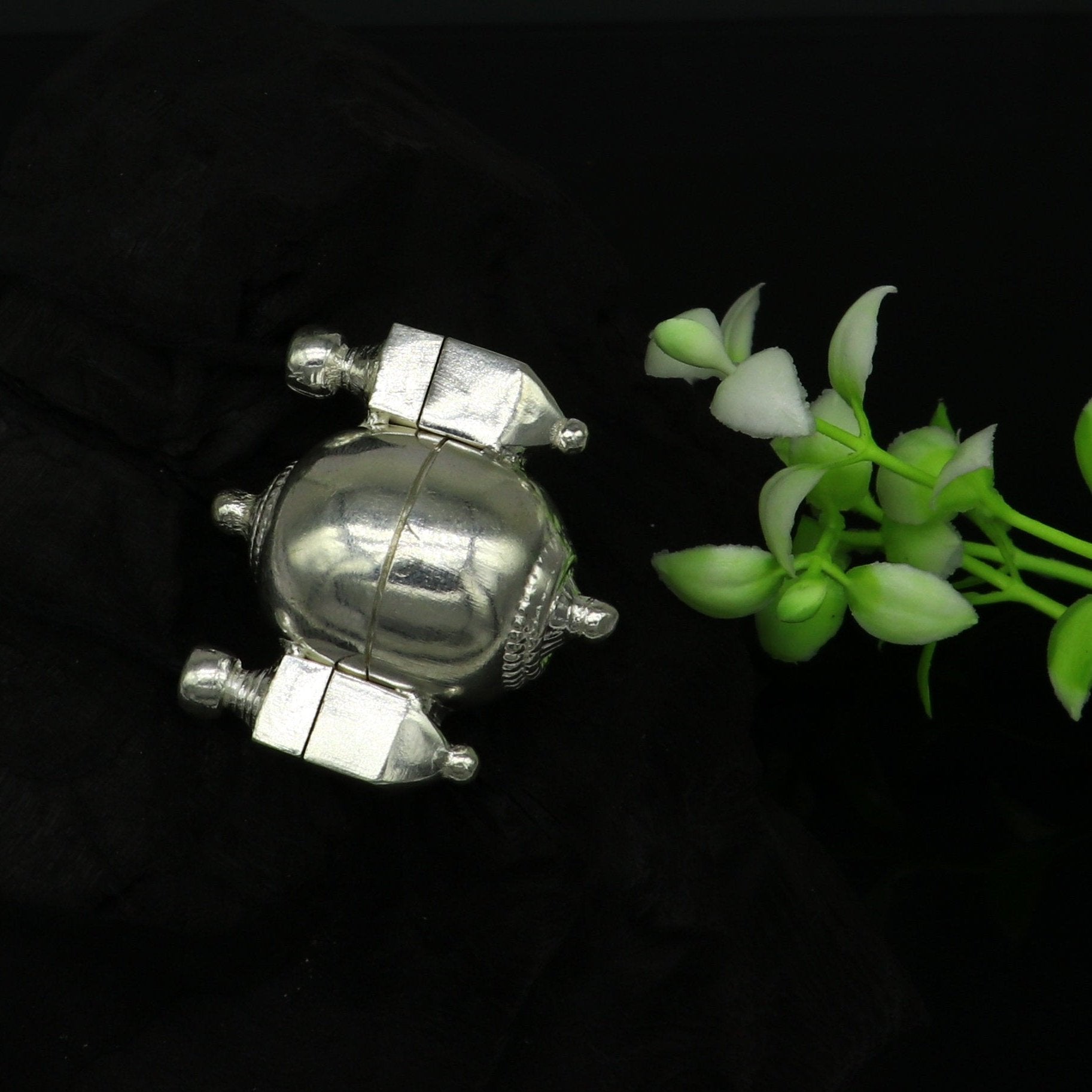 Sterling silver stylish vintage antique designer Idol shiva lingam box pendant, casket box pendant for shiva lingam, ethnic inidia sa11 - TRIBAL ORNAMENTS