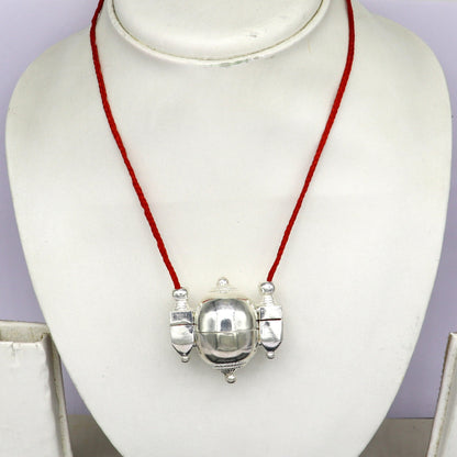 Sterling silver vintage Shiva Lingam box pendant by Tribal Ornaments, featuring intricate design and ethnic Indian craftsmanship.