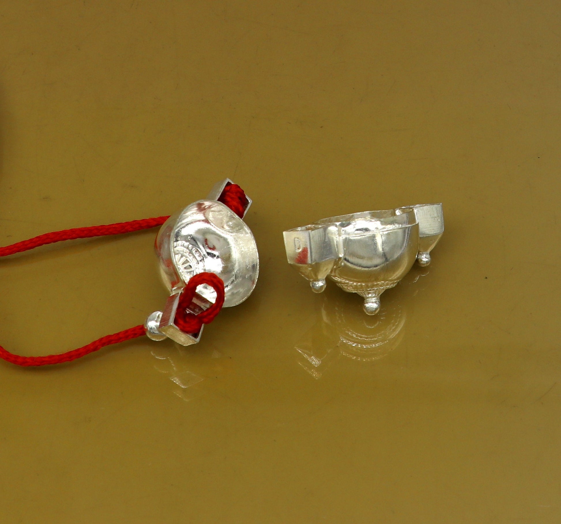 Sterling silver stylish vintage antique designer Idol shiva lingam box pendant, casket box pendant for shiva lingam, ethnic inidia sa12 - TRIBAL ORNAMENTS